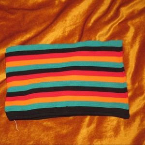 Colorful knit tube top